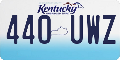 KY license plate 440UWZ