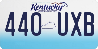KY license plate 440UXB