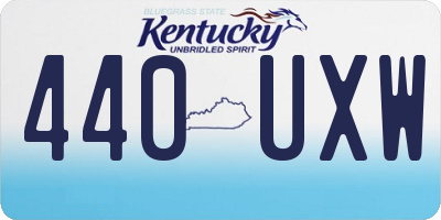 KY license plate 440UXW
