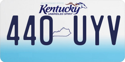 KY license plate 440UYV