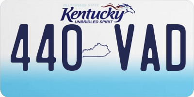 KY license plate 440VAD