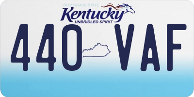 KY license plate 440VAF