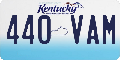 KY license plate 440VAM