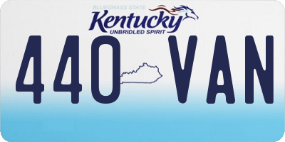 KY license plate 440VAN