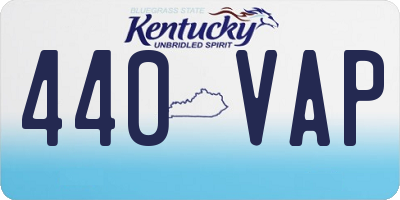 KY license plate 440VAP