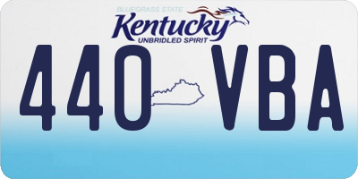 KY license plate 440VBA