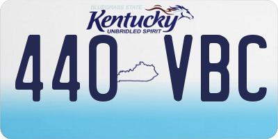 KY license plate 440VBC
