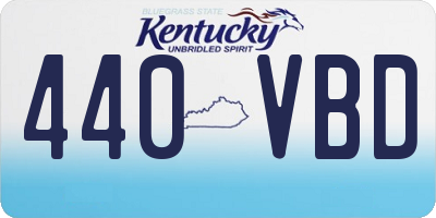 KY license plate 440VBD