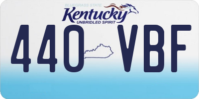 KY license plate 440VBF