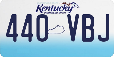 KY license plate 440VBJ