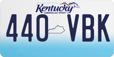 KY license plate 440VBK