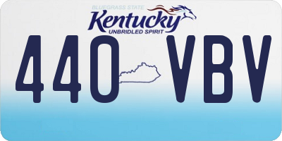 KY license plate 440VBV