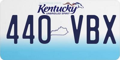 KY license plate 440VBX