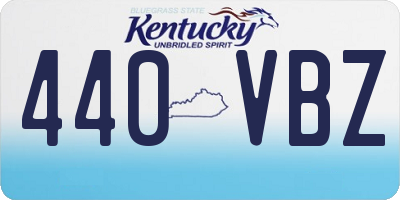 KY license plate 440VBZ