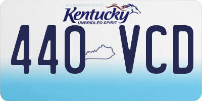 KY license plate 440VCD