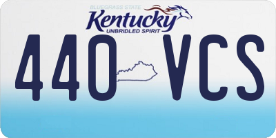 KY license plate 440VCS