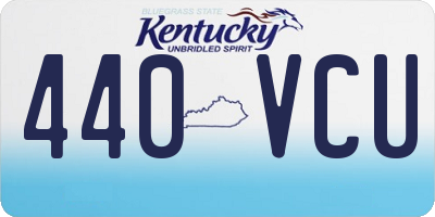 KY license plate 440VCU