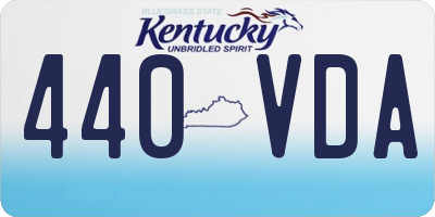 KY license plate 440VDA
