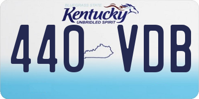 KY license plate 440VDB