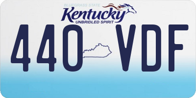 KY license plate 440VDF