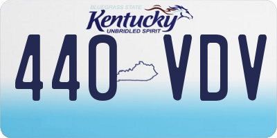 KY license plate 440VDV