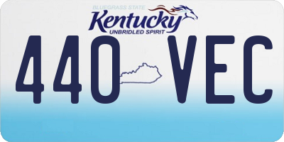 KY license plate 440VEC