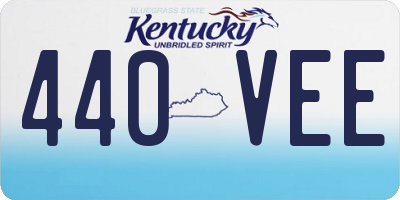 KY license plate 440VEE