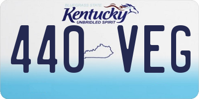 KY license plate 440VEG
