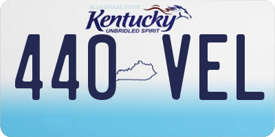 KY license plate 440VEL