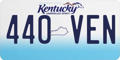 KY license plate 440VEN