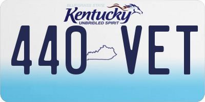 KY license plate 440VET