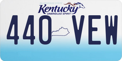 KY license plate 440VEW