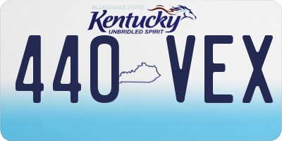 KY license plate 440VEX