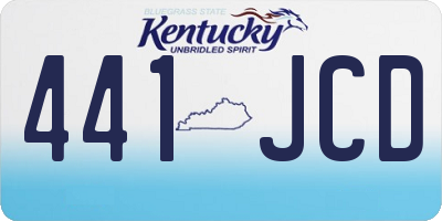 KY license plate 441JCD