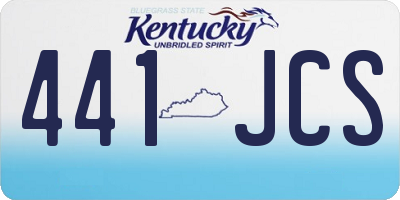 KY license plate 441JCS