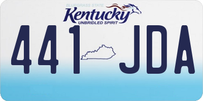 KY license plate 441JDA