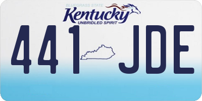KY license plate 441JDE