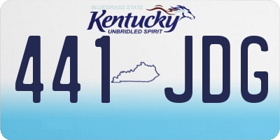 KY license plate 441JDG