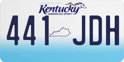 KY license plate 441JDH