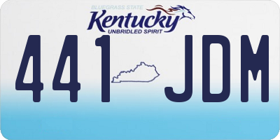 KY license plate 441JDM
