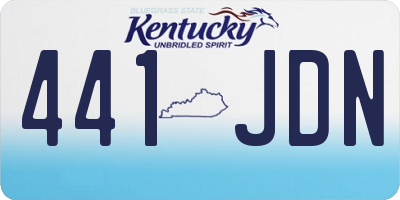 KY license plate 441JDN