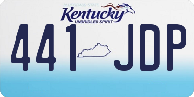 KY license plate 441JDP