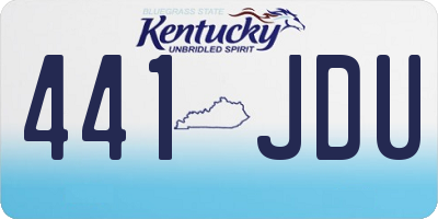 KY license plate 441JDU