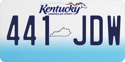 KY license plate 441JDW