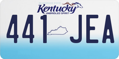 KY license plate 441JEA