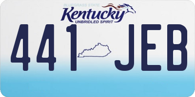 KY license plate 441JEB