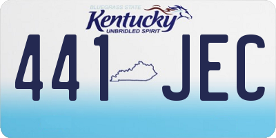 KY license plate 441JEC