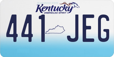 KY license plate 441JEG