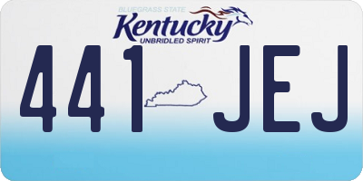 KY license plate 441JEJ