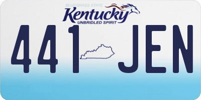 KY license plate 441JEN